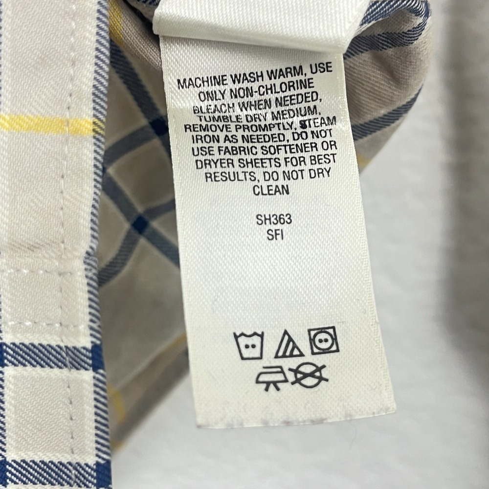 Cabela's Outfitters Series Shirt Mens Large Beige Grid Plaid Cotton Button Down‎ - Picture 7 of 13
